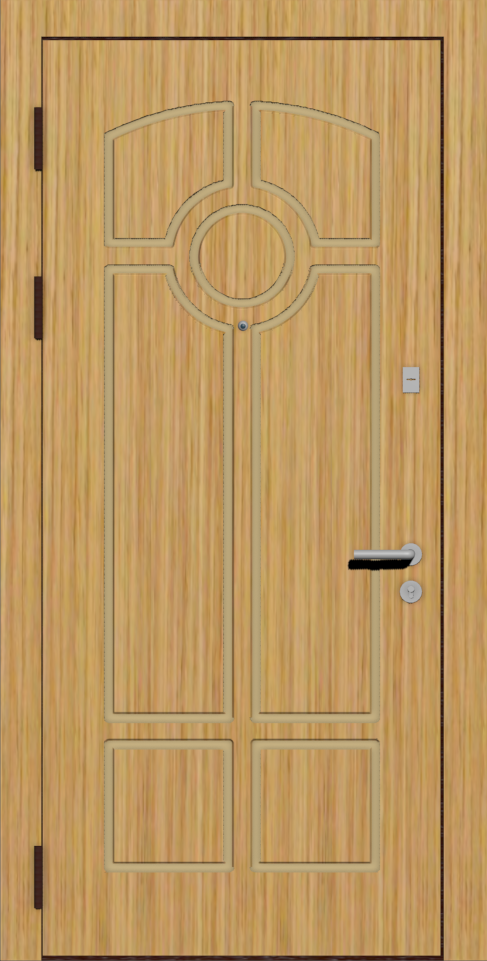 Надежная входная дверь с отделкой Шпон  А4 Дуб FL